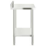 vidaXL Masă de lucru bucătărie bordură antistropire 110x55x93 cm oțel vidaXL Masă de lucru bucătărie bordură antistropire 110x55x93 cm oțel