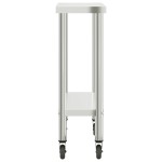 vidaXL Masă de lucru bucătărie cu roți, 100x30x85 cm, oțel inoxidabil vidaXL Masă de lucru bucătărie cu roți, 100x30x85 cm, oțel inoxidabil