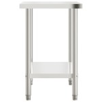 vidaXL Masă de lucru pentru bucătărie, 110x55x85 cm, oțel inoxidabil vidaXL Masă de lucru pentru bucătărie, 110x55x85 cm, oțel inoxidabil