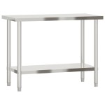 vidaXL Masă de lucru pentru bucătărie, 110x55x85 cm, oțel inoxidabil vidaXL Masă de lucru pentru bucătărie, 110x55x85 cm, oțel inoxidabil