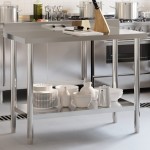 vidaXL Masă de lucru bucătărie bordură antistropire 110x55x93 cm oțel vidaXL Masă de lucru bucătărie bordură antistropire 110x55x93 cm oțel
