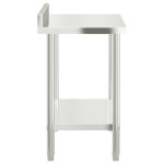 vidaXL Masă de lucru bucătărie bordură antistropire 110x55x93 cm oțel vidaXL Masă de lucru bucătărie bordură antistropire 110x55x93 cm oțel