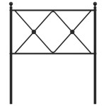 vidaXL Tăblie de pat metalică, negru, 75 cm