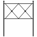 vidaXL Tăblie de pat metalică, negru, 80 cm