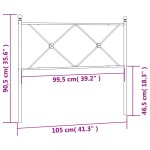 vidaXL Tăblie de pat metalică, negru, 100 cm vidaXL Tăblie de pat metalică, negru, 100 cm