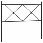 vidaXL Tăblie de pat metalică, negru, 107 cm vidaXL Tăblie de pat metalică, negru, 107 cm
