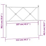 vidaXL Tăblie de pat metalică, negru, 107 cm vidaXL Tăblie de pat metalică, negru, 107 cm