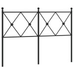 vidaXL Tăblie de pat metalică, negru, 120 cm vidaXL Tăblie de pat metalică, negru, 120 cm