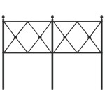 vidaXL Tăblie de pat metalică, negru, 120 cm vidaXL Tăblie de pat metalică, negru, 120 cm