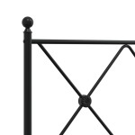 vidaXL Tăblie de pat metalică, negru, 120 cm vidaXL Tăblie de pat metalică, negru, 120 cm