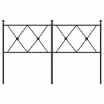 vidaXL Tăblie de pat metalică, negru, 140 cm vidaXL Tăblie de pat metalică, negru, 140 cm