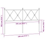 vidaXL Tăblie de pat metalică, negru, 140 cm vidaXL Tăblie de pat metalică, negru, 140 cm