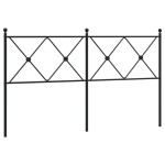 vidaXL Tăblie de pat metalică, negru, 150 cm