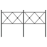 vidaXL Tăblie de pat metalică, negru, 150 cm