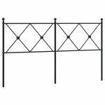 vidaXL Tăblie de pat metalică, negru, 160 cm