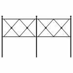 vidaXL Tăblie de pat metalică, negru, 160 cm