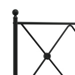 vidaXL Tăblie de pat metalică, negru, 160 cm