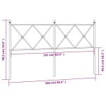 vidaXL Tăblie de pat metalică, negru, 160 cm