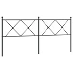 vidaXL Tăblie de pat metalică, negru, 180 cm vidaXL Tăblie de pat metalică, negru, 180 cm