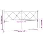 vidaXL Tăblie de pat metalică, negru, 180 cm vidaXL Tăblie de pat metalică, negru, 180 cm