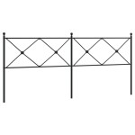 vidaXL Tăblie de pat metalică, negru, 193 cm