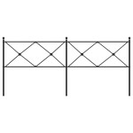 vidaXL Tăblie de pat metalică, negru, 193 cm