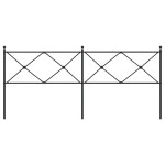 vidaXL Tăblie de pat metalică, negru, 200 cm