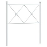vidaXL Tăblie de pat metalică, alb, 80 cm vidaXL Tăblie de pat metalică, alb, 80 cm