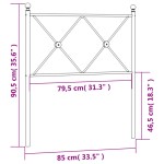 vidaXL Tăblie de pat metalică, alb, 80 cm vidaXL Tăblie de pat metalică, alb, 80 cm