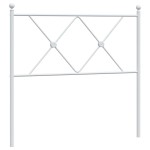 vidaXL Tăblie de pat metalică, alb, 90 cm vidaXL Tăblie de pat metalică, alb, 90 cm