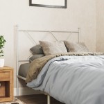 vidaXL Tăblie de pat metalică, alb, 90 cm vidaXL Tăblie de pat metalică, alb, 90 cm