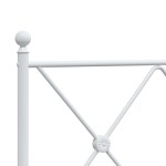 vidaXL Tăblie de pat metalică, alb, 90 cm vidaXL Tăblie de pat metalică, alb, 90 cm