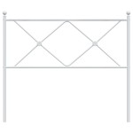 vidaXL Tăblie de pat metalică, alb, 107 cm