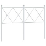 vidaXL Tăblie de pat metalică, alb, 120 cm