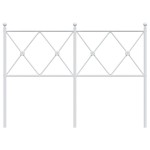 vidaXL Tăblie de pat metalică, alb, 120 cm