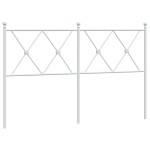 vidaXL Tăblie de pat metalică, alb, 137 cm