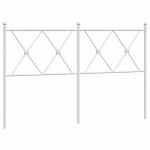 vidaXL Tăblie de pat metalică, alb, 140 cm