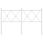 vidaXL Tăblie de pat metalică, alb, 140 cm