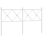 vidaXL Tăblie de pat metalică, alb, 160 cm