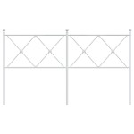 vidaXL Tăblie de pat metalică, alb, 160 cm