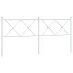 vidaXL Tăblie de pat metalică, alb, 180 cm