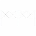 vidaXL Tăblie de pat metalică, alb, 180 cm