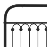 vidaXL Tăblie de pat metalică, negru, 75 cm