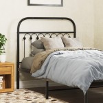 vidaXL Tăblie de pat metalică, negru, 90 cm
