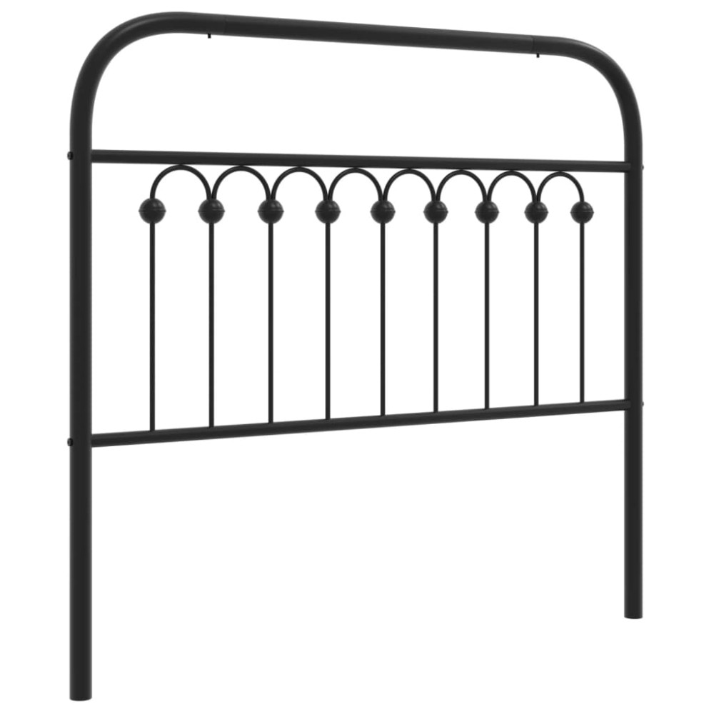 vidaXL Tăblie de pat metalică, negru, 100 cm