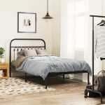 vidaXL Tăblie de pat metalică, negru, 100 cm vidaXL Tăblie de pat metalică, negru, 100 cm