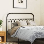 vidaXL Tăblie de pat metalică, negru, 107 cm vidaXL Tăblie de pat metalică, negru, 107 cm