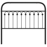 vidaXL Tăblie de pat metalică, negru, 107 cm vidaXL Tăblie de pat metalică, negru, 107 cm