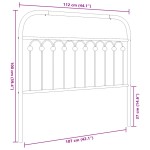 vidaXL Tăblie de pat metalică, negru, 107 cm vidaXL Tăblie de pat metalică, negru, 107 cm