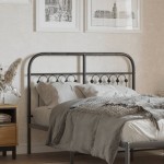 vidaXL Tăblie de pat metalică, negru, 120 cm vidaXL Tăblie de pat metalică, negru, 120 cm